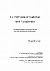 Research paper thumbnail of Furlan, Mauri. "La Retórica de la traducción en el Renacimiento"