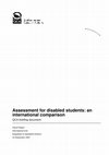 Research paper thumbnail of Assessment for Disabled Students: An International Comparison