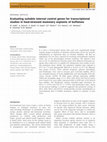 Research paper thumbnail of Evaluating suitable internal control genes for transcriptional studies in heat-stressed mammary explants of buffaloes. 