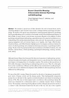 Research paper thumbnail of Bruner's Search for Meaning: A Conversation Between Psychology and Anthropology