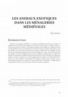 Research paper thumbnail of Les animaux exotiques dans les ménageries médiévales