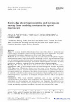 Research paper thumbnail of Knowledge About Buprenorphine and Methadone Among Those Receiving Treatment for Opioid Dependence