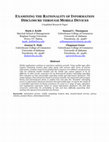 Research paper thumbnail of Examining the rationality of information disclosure through mobile devices