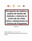 Research paper thumbnail of PERCEPCION DE MALTRATO Y VIOLENCIA 06 Sept 2013