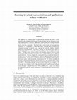 Research paper thumbnail of  Learning invariant representations and applications to face verification