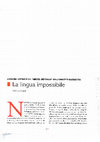 Research paper thumbnail of La lingua impossibile