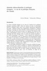 Research paper thumbnail of Identités ethnoculturelles et politique étrangère : Le cas de la politique française du Canada