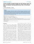 Research paper thumbnail of A Microsatellite Guided Insight into the Genetic Status of Adi, an Isolated Hunting-Gathering Tribe of Northeast India