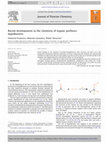 Research paper thumbnail of Recent developments in the chemistry of organic perfluoro hypofluorites