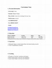 Research paper thumbnail of CV Update NOV 2011 end note