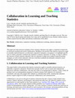 Research paper thumbnail of Collaboration in learning and teaching statistics