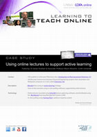 Research paper thumbnail of Using online lectures to support active learning - Case study