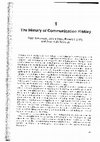 Research paper thumbnail of The History of Communication History