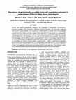 Research paper thumbnail of Prevalence of geohelminths on edible fruits and vegetables cultivated in rural villages of Ebonyi State, South East Nigeria.