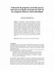 Research paper thumbnail of Valoración de propuesta curricular para la inserción en el diseño curricular de EaD* de las categorías Pobreza e Interculturalidad