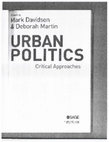 Research paper thumbnail of Making Urban Politics Go Away:  The role of legally mandated planning processes in occluding city-level power