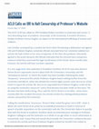 Research paper thumbnail of ACLU calls on URI to halt censorship of professor's website