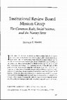 Research paper thumbnail of Institutional Review Board Mission Creep The Common Rule^ Social Science^ and the Nanny State