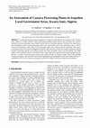 Research paper thumbnail of An Assessment of Cassava Processing Plants in Irepodun Local Government Areas, Kwara State, Nigeria