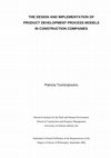 Research paper thumbnail of The design and implementation of product development process models in construction companies