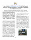 Research paper thumbnail of Preparation and Characterization of Nanosized Tio2 Powder by Sol-Gel Precipitation Route