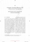 Research paper thumbnail of Container Terminal Eficiency and Private Sector Participation