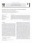 Research paper thumbnail of Institutional investors, shareholder activism, and earnings management