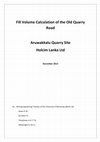 Research paper thumbnail of Fill Volume Calculation of the Old Quarry Road