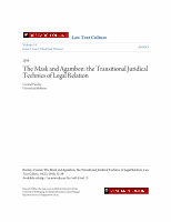 Research paper thumbnail of The Mask and Agamben: the Transitional Juridical Technics of Legal Relation