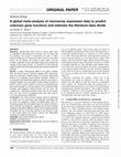 Research paper thumbnail of A global meta-analysis of microarray expression data to predict unknown gene functions and estimate the literature-data divide