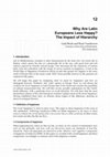 Research paper thumbnail of Why Are Latin Europeans Less Happy? The Impact of Hierarchy