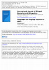 Research paper thumbnail of International Journal of Bilingual Education and Bilingualism Languages and language varieties in Malta Languages and language varieties in Malta