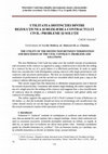 Research paper thumbnail of Utility of the Distinction between Termination and Rescission of the Civil Contract: Problems and Solutions (in Romanian)/