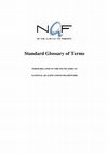 Research paper thumbnail of NQF Standard Glossary of Terms