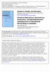 Research paper thumbnail of Gendered Motivations, Sociocultural Constraints, and Psychobehavioural Consequences of Transnational Partnerships in Cambodia