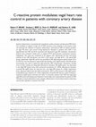 Research paper thumbnail of C-reactive protein modulates vagal heart rate control in patients with coronary artery disease