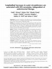 Research paper thumbnail of Longitudinal increases in waist circumference are associated with HIV-serostatus, independent of antiretroviral therapy