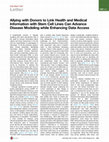 Research paper thumbnail of Allying with Donors to Link Health and Medical Information with Stem Cell Lines Can Advance Disease Modeling while Enhancing Data Access