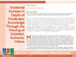 Research paper thumbnail of Incidental Increase in Depth of Vocabulary Knowledge Through the Viewing of Subtitled, Authentic Videos