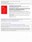 Research paper thumbnail of Pan F., McKane R., and Stieglitz M., Identification of optimal soil hydraulic functions and parameters for predicting soil moisture. Hydrological Sciences Journal, 57(4), 723-737, 2012.