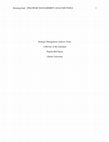 Research paper thumbnail of Strategic Management Analysis Tools