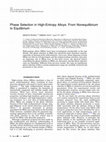 Research paper thumbnail of Phase Selection in High-Entropy Alloys: From Nonequilibrium to Equilibrium