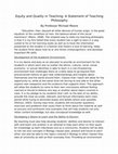 Research paper thumbnail of Teaching Philosophy