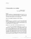 Research paper thumbnail of L’(in)traduisible et ses résidus 