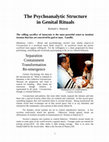 Research paper thumbnail of The Psychoanalytic Structure in Genital Rituals