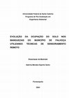 Research paper thumbnail of Evolução da ocupação do solo nos manguezais do município de Palhoça utilizando técnicas de Sensoriamento remoto