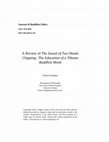 Research paper thumbnail of Review of Dreyfus, The Sound of Two Hands Clapping: The Education of a Tibetan Buddhist Monk