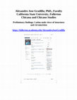 Research paper thumbnail of Alexandro Jose Gradilla; PhD.; Faculty; California State University Fullerton; Ethnic Studies