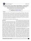 Research paper thumbnail of The Effective Factors on the Guidance School Students’ Academic Motive