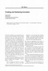 Research paper thumbnail of Creating and Sustaining Innovation